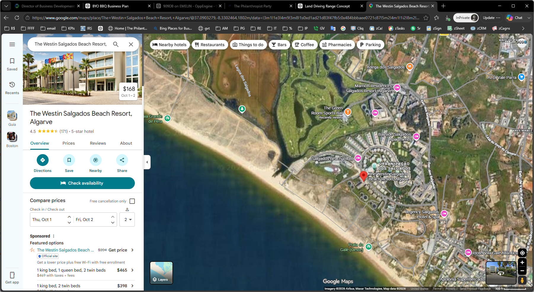 Nearby Algarve resort and beach area